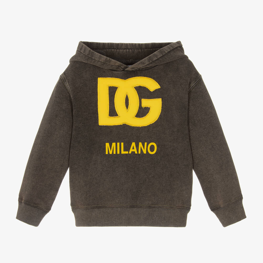 Dolce & Gabbana - Boys Black Cotton Hoodie  | Childrensalon