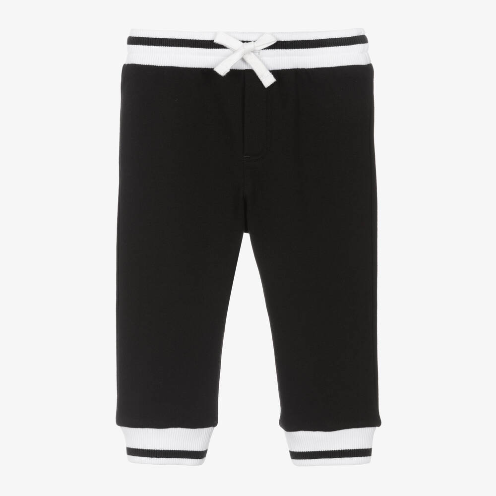 Dolce & Gabbana - Boys Black Cotton Joggers | Childrensalon