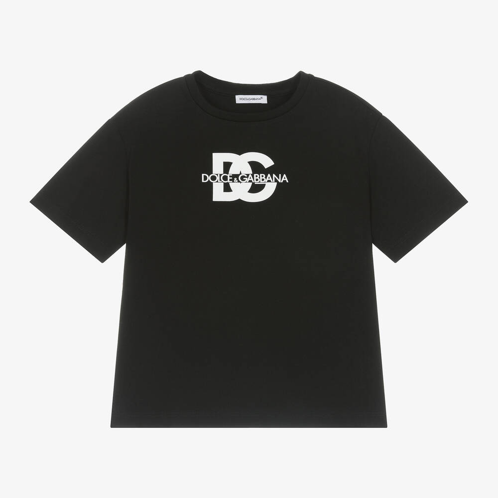 Dolce & Gabbana - T-shirt noir en coton garçon | Childrensalon
