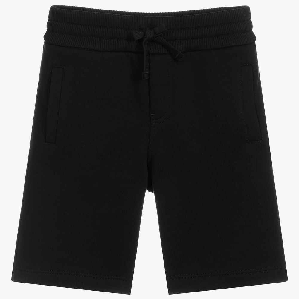 Dolce & Gabbana - Boys Black Jersey Logo Shorts | Childrensalon