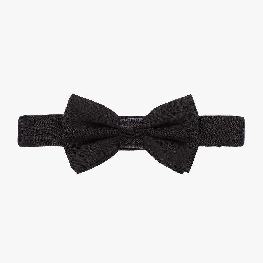 Dolce & Gabbana - Boys Black Silk Bow Tie | Childrensalon
