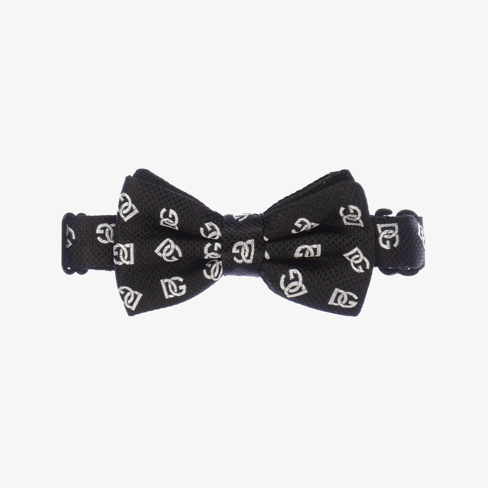 Dolce & Gabbana - Черно-белый шелковый галстук-бабочка | Childrensalon