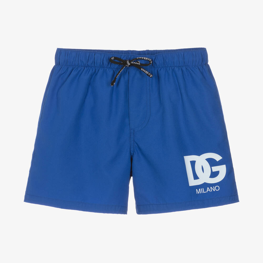 Dolce & Gabbana - Boys Blue DG Swim Shorts | Childrensalon