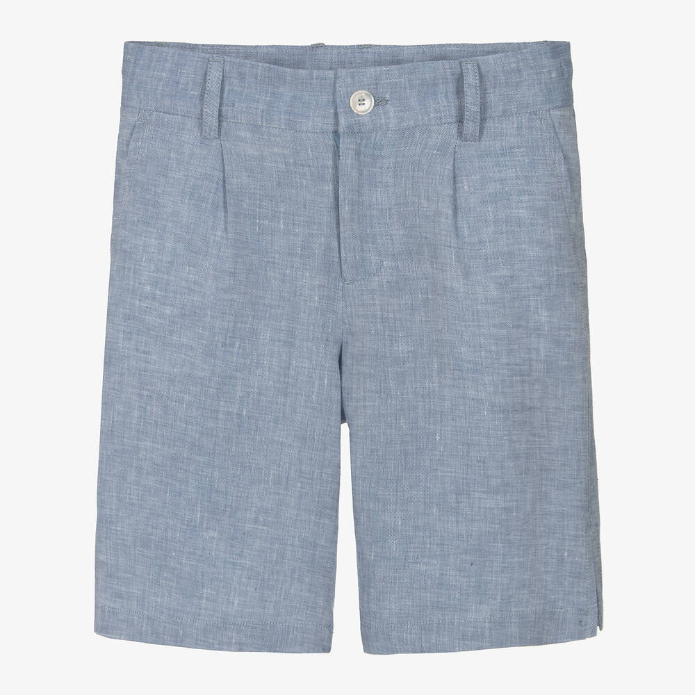 Dolce & Gabbana - Boys Blue Linen Shorts | Childrensalon