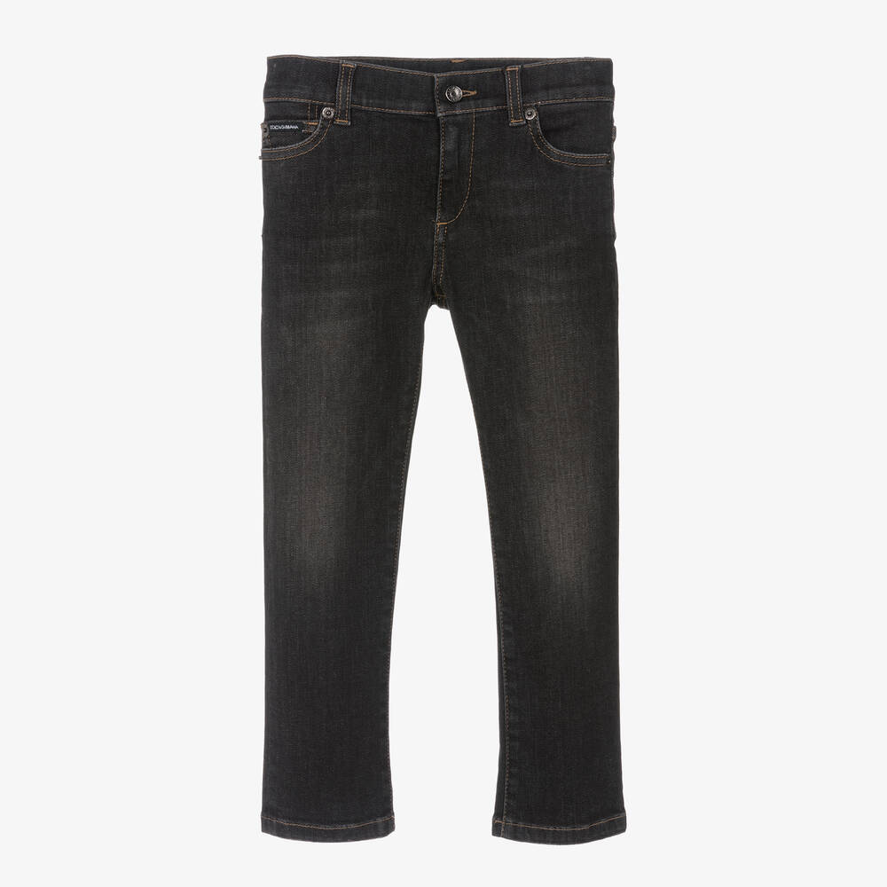 Dolce & Gabbana - Boys Faded Black Denim Jeans | Childrensalon