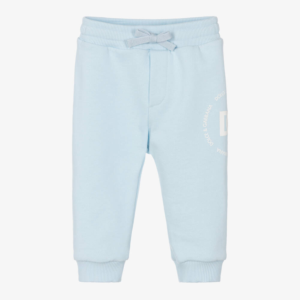 Dolce & Gabbana - Pantalon de jogging bleu pâle en coton | Childrensalon