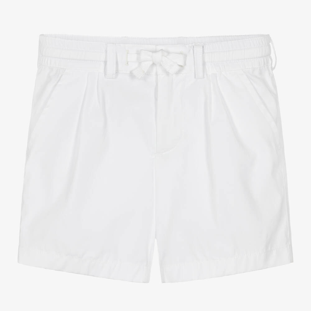 Dolce & Gabbana - Boys White Bermuda Logo Shorts | Childrensalon