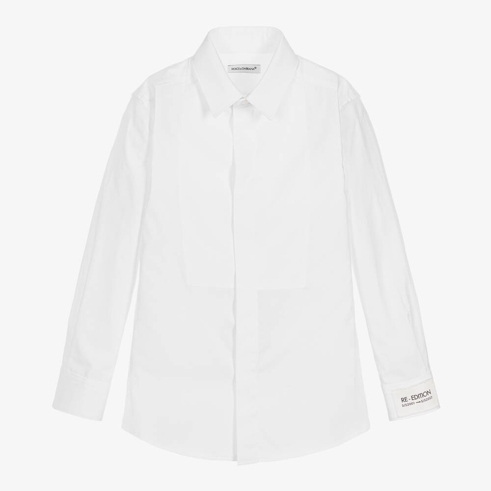 Dolce & Gabbana Babies' Boys White Cotton Re-edition Shirt | ModeSens