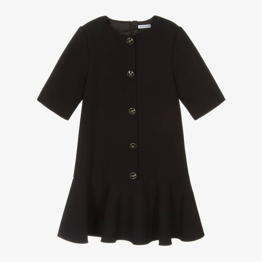 Dolce & Gabbana - Girls Black DG Cady Dress | Childrensalon