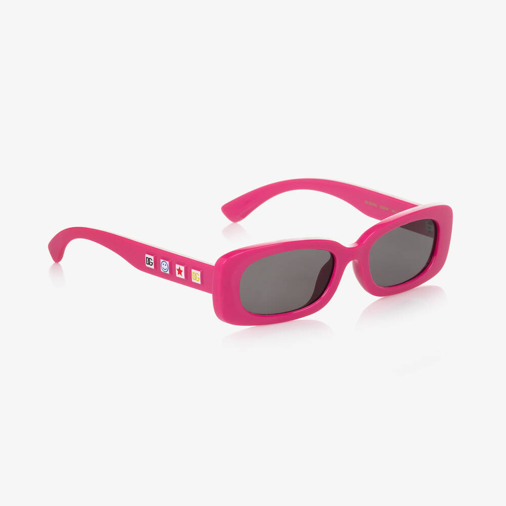 Dolce & Gabbana - Girls Pink DG Charms Sunglasses | Childrensalon