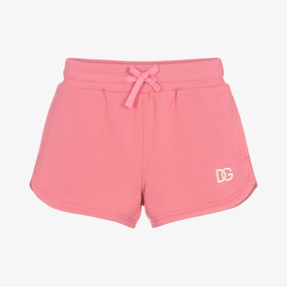 Dolce & Gabbana - Girls Pink DG Cotton Shorts | Childrensalon