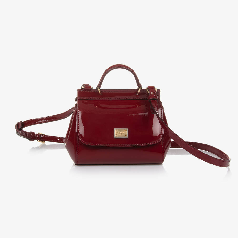 Dolce & Gabbana - Girls Red Patent Leather Sicily Bag (14cm) | Childrensalon