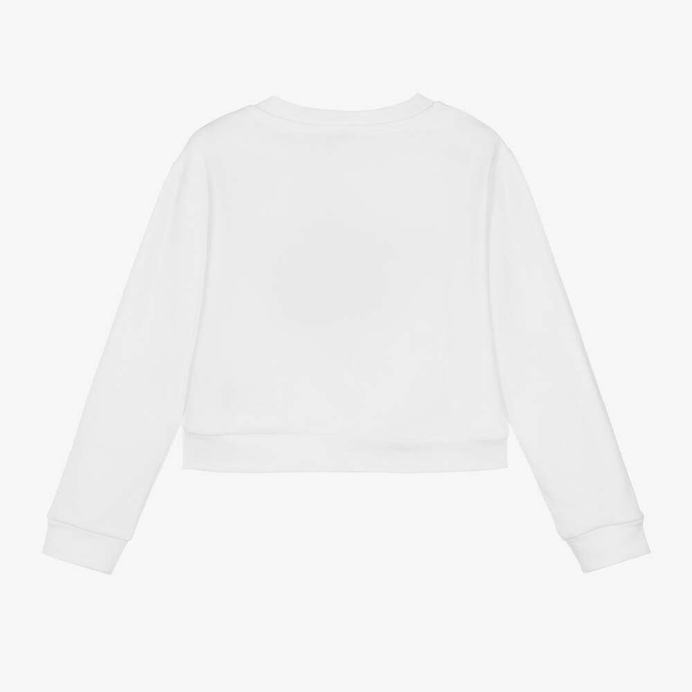 Cropped jersey hoodie with Angel print and embroidery BLANCO DOLCE&GABBANA  in White for Women