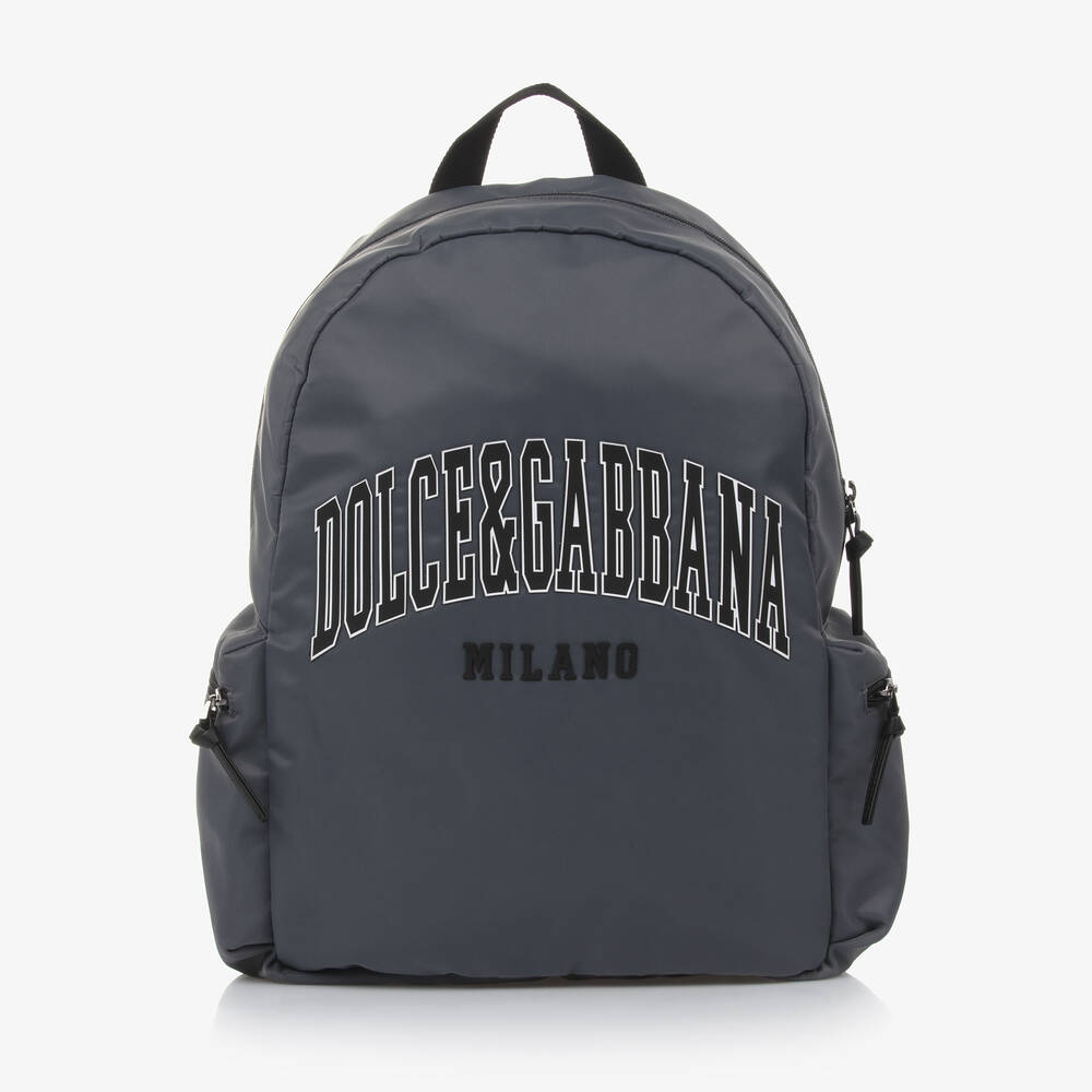 Dolce & Gabbana - Grey Canvas Backpack (40cm) | Childrensalon