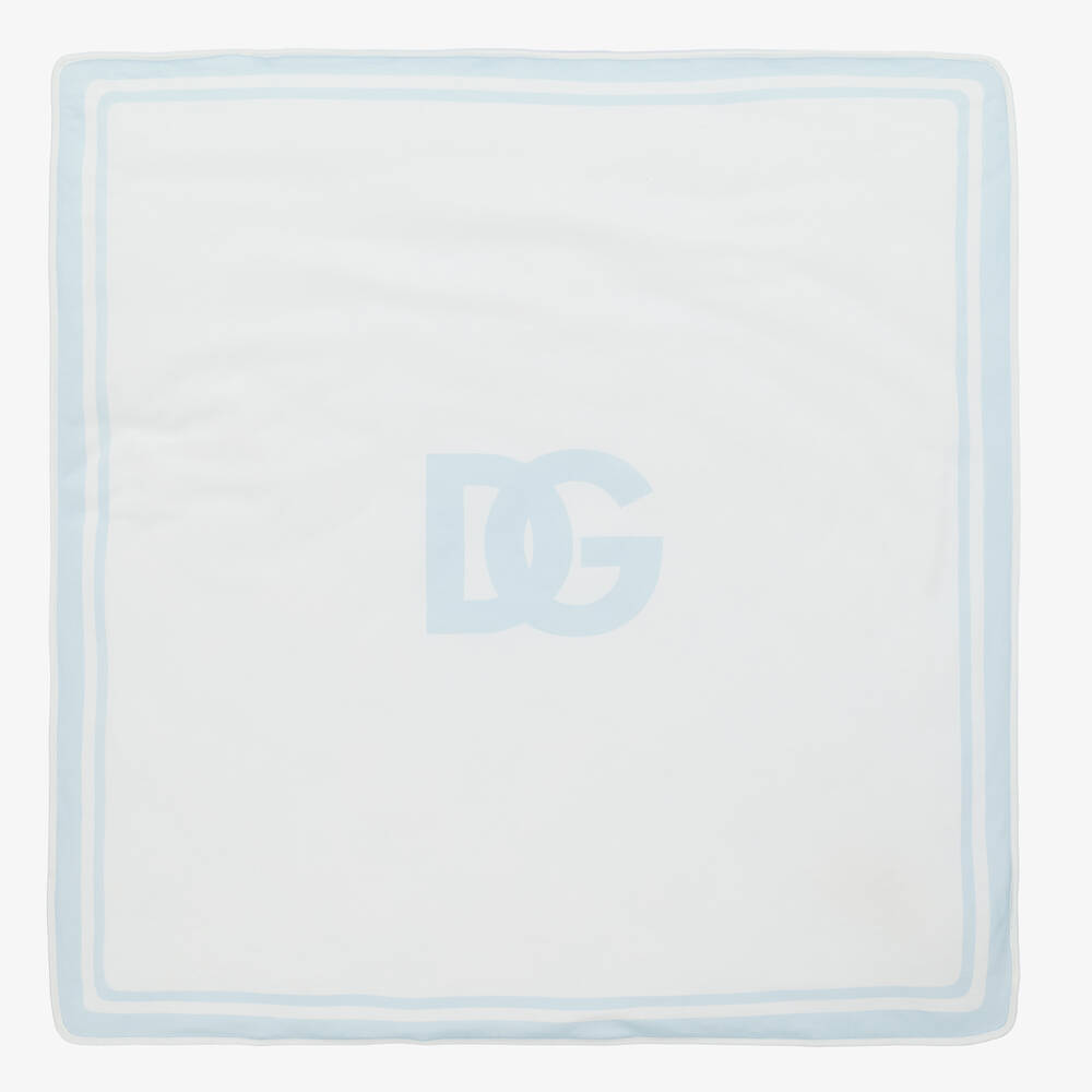 Dolce & Gabbana - Кремово-голубое утепленное одеяло DG (81см) | Childrensalon