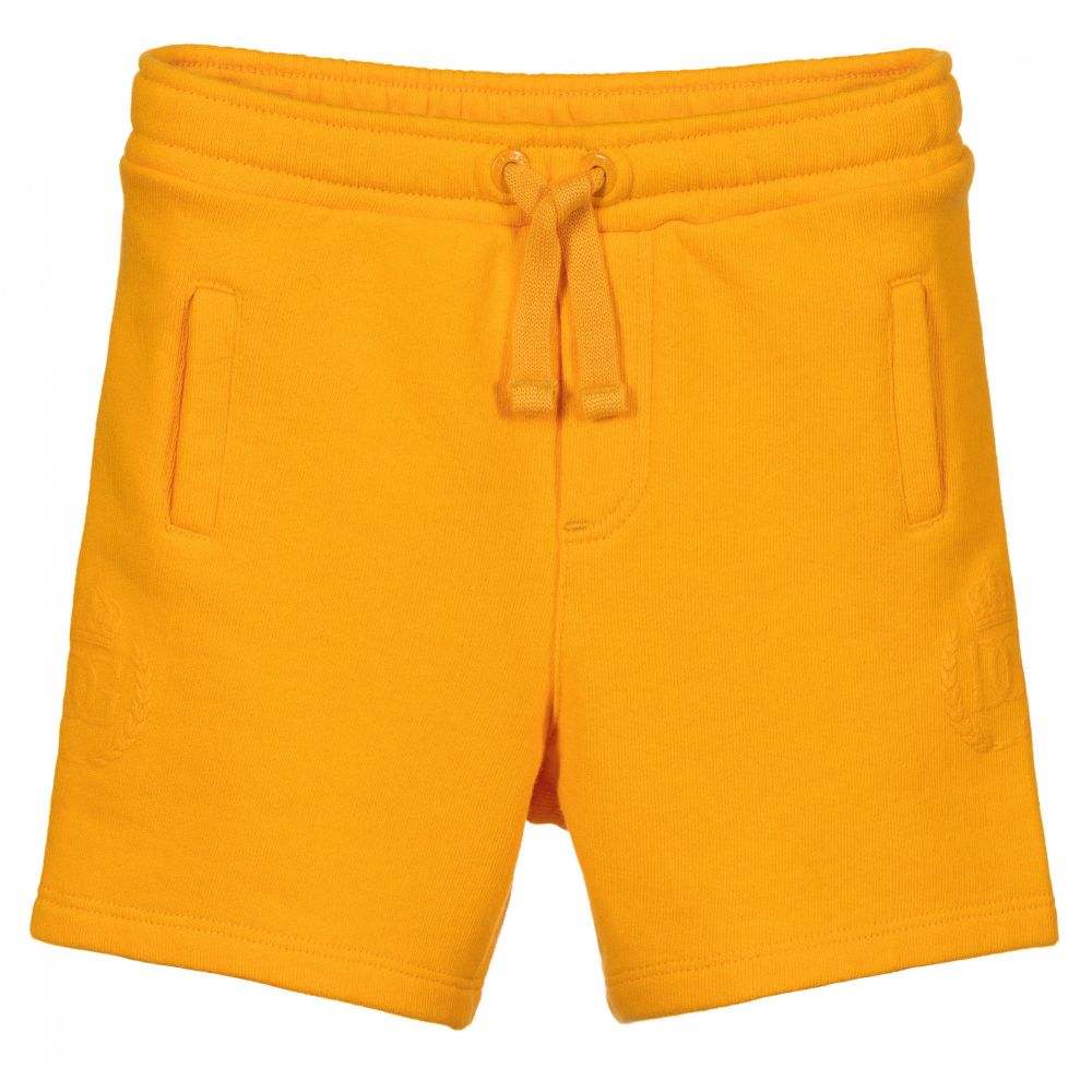 Dolce & Gabbana Babies' Boys Orange Cotton Logo Shorts