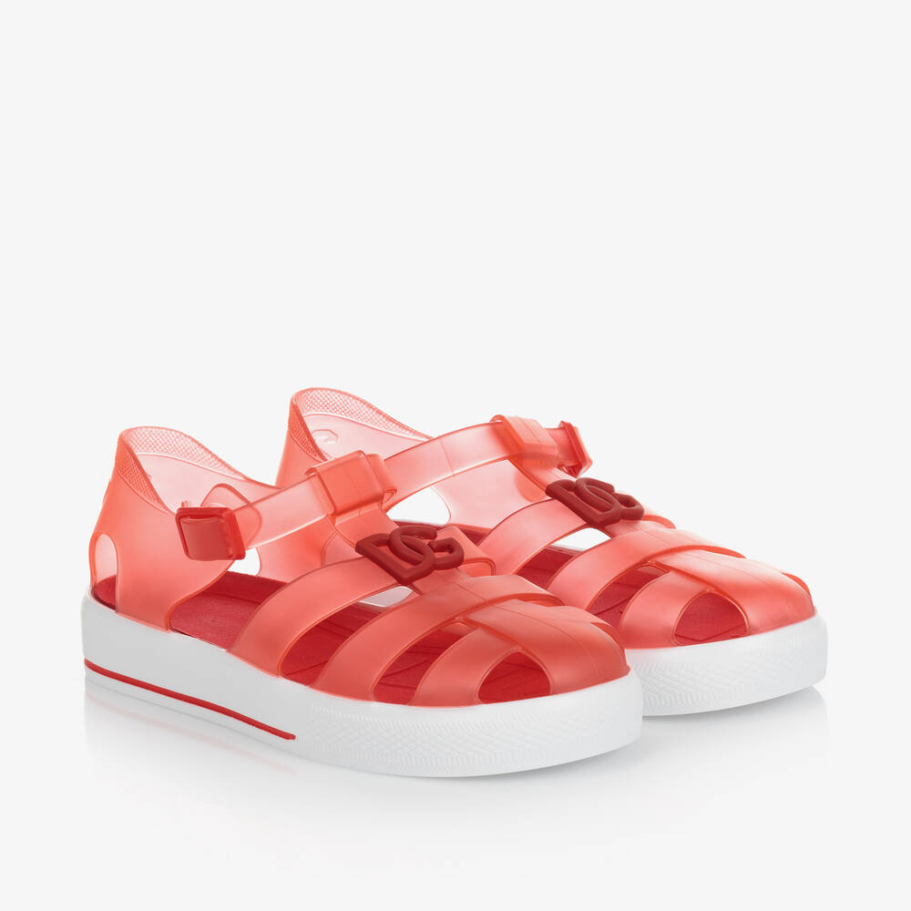 Dolce & Gabbana - حذاء جيلي لون أحمر | Childrensalon