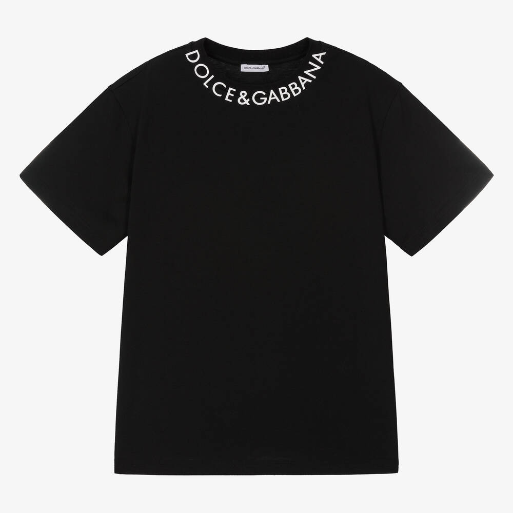 Dolce & Gabbana - تيشيرت تينز قطن لون أسود | Childrensalon