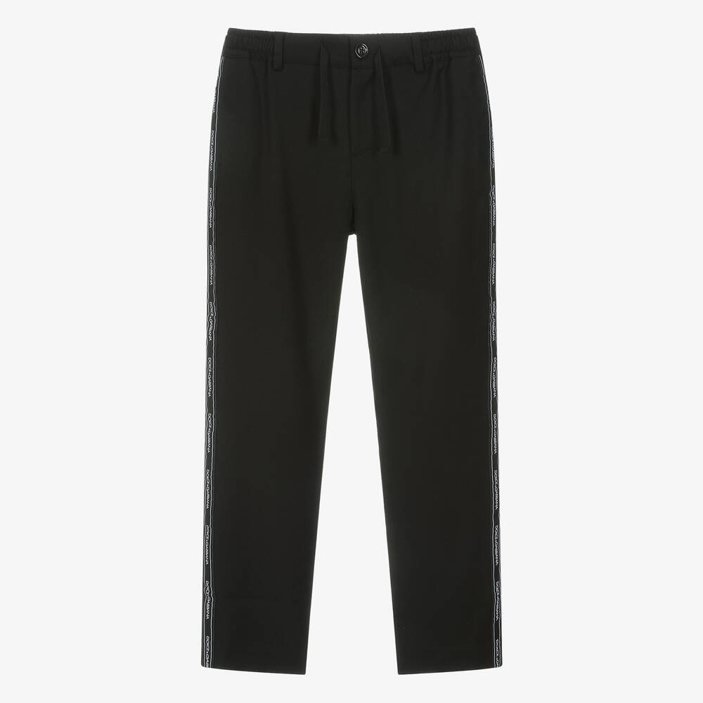 Dolce & Gabbana Teen Boys Black Wool Twill Trousers