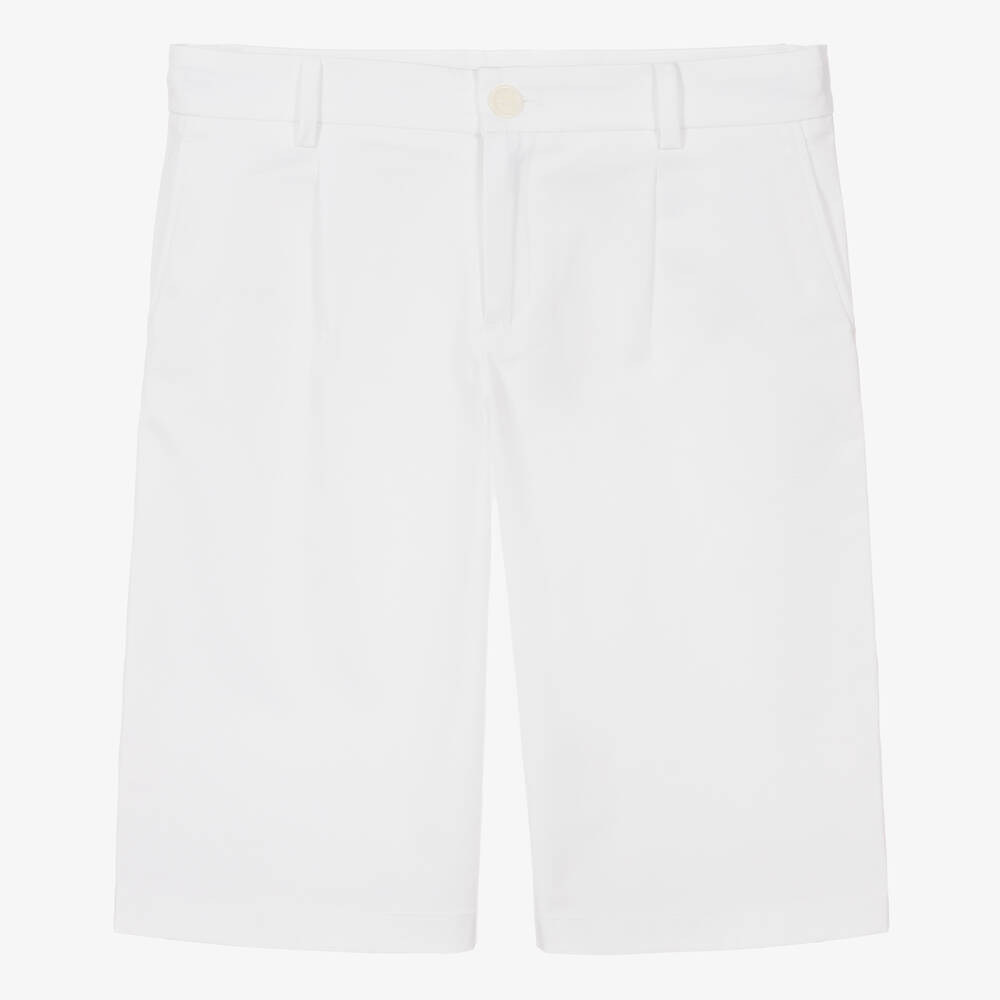 Dolce & Gabbana - Teen Boys White Cotton Bermuda Shorts | Childrensalon