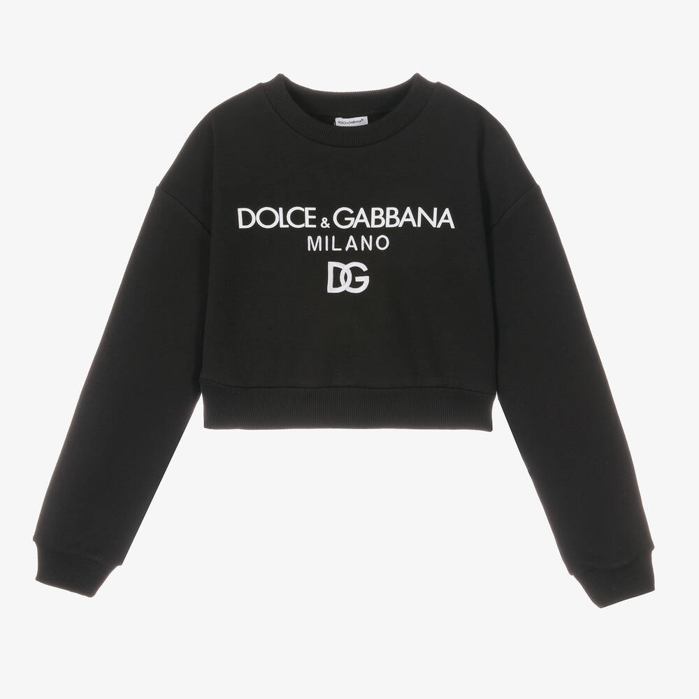 Dolce & Gabbana - Sweat noir ado fille | Childrensalon