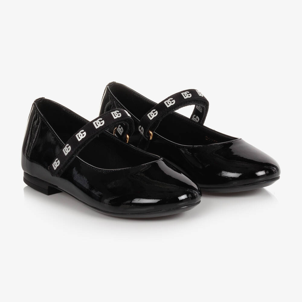 Dolce & Gabbana - Chaussures cuir verni noir ado | Childrensalon