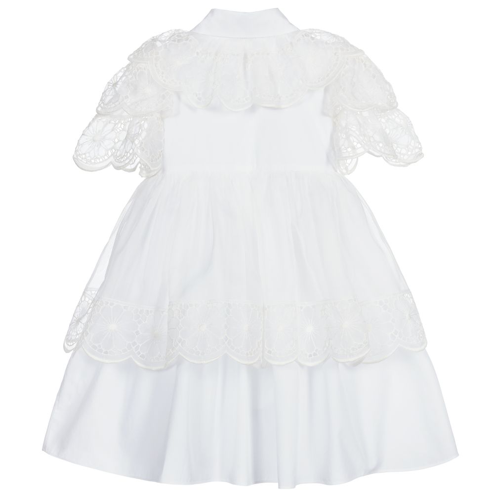 Dolce & Gabbana - White Lace Baby Dress Set | Childrensalon