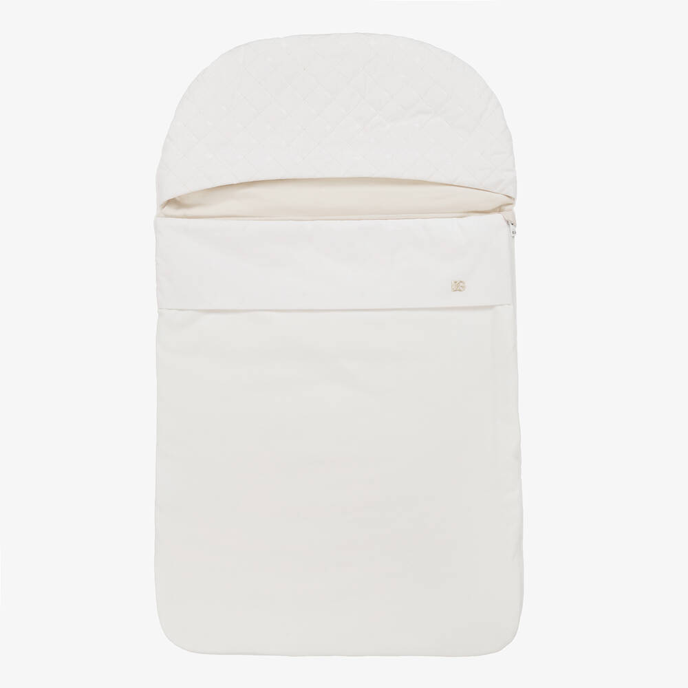 Dolce & Gabbana - White Quilted Cotton Nest (80cm) | Childrensalon