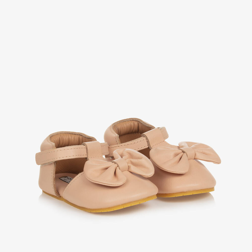 Donsje - Baby Girls Pink Leather Pre-Walker Shoes | Childrensalon