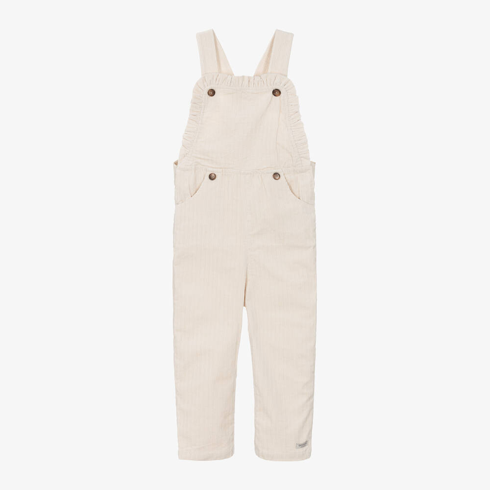 Donsje - Beige Corduroy Dungarees | Childrensalon