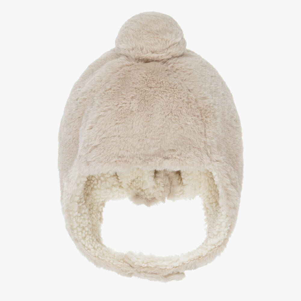 Donsje - Beige Faux Fur Hat | Childrensalon