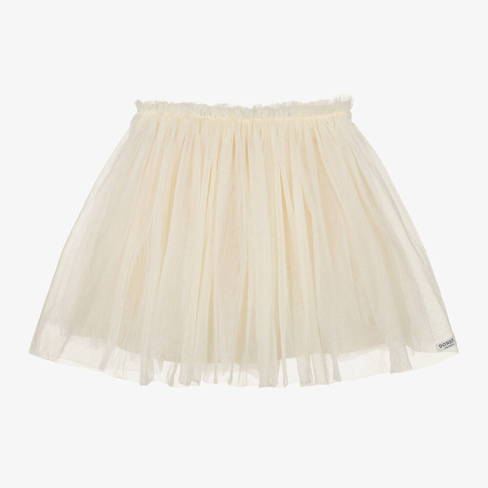 Donsje - Girls Ivory Tulle Skirt | Childrensalon