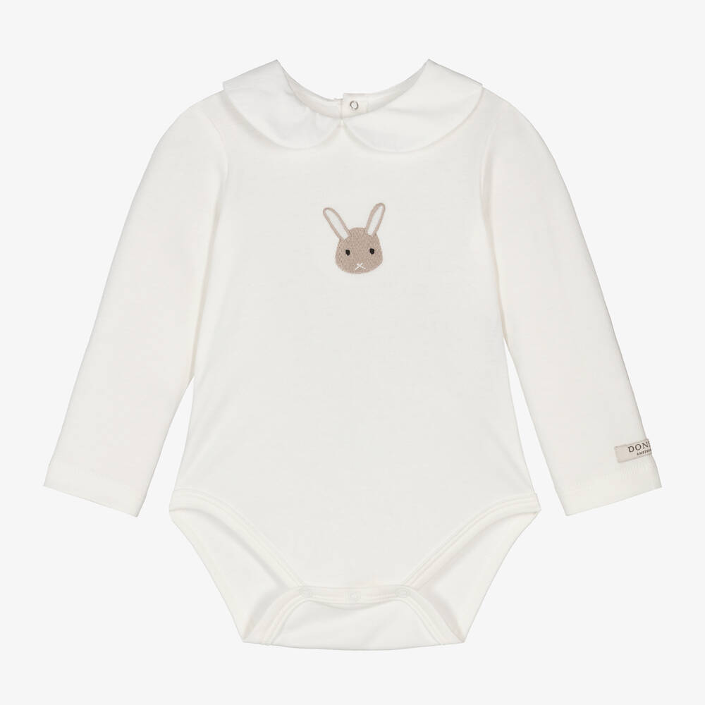 Shop Donsje Ivory Cotton Bunny Bodysuit