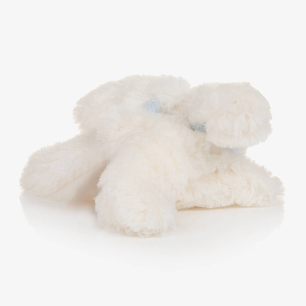 Doudou et Compagnie - Lapin en peluche ivoire et bleu 16 cm