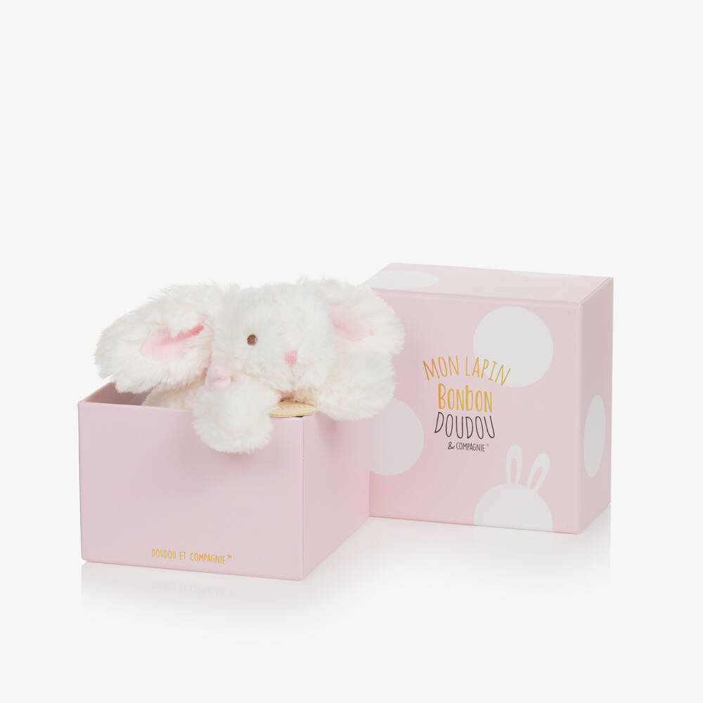 Doudou et Compagnie - Кремово-розовая плюшевая игрушка Кролик (16см) | Childrensalon