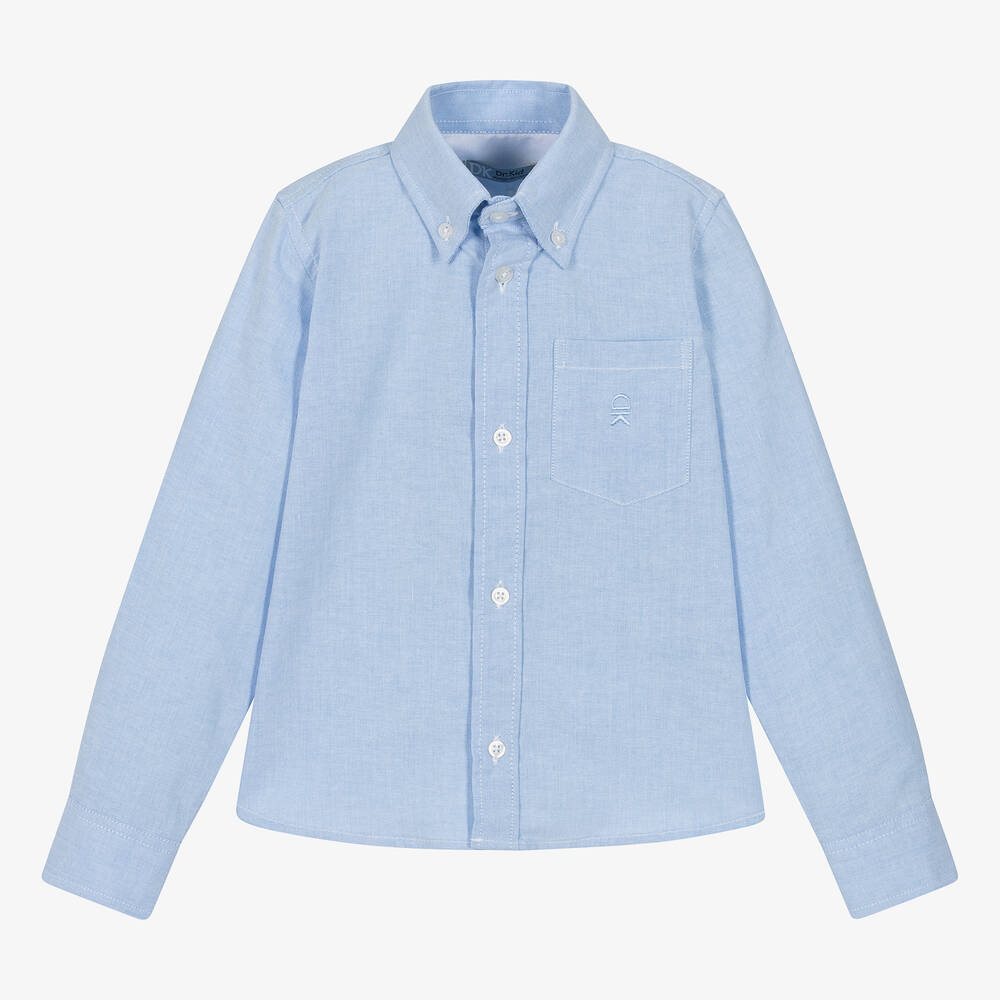 Dr. Kid - Boys Blue Oxford Cotton Shirt | Childrensalon