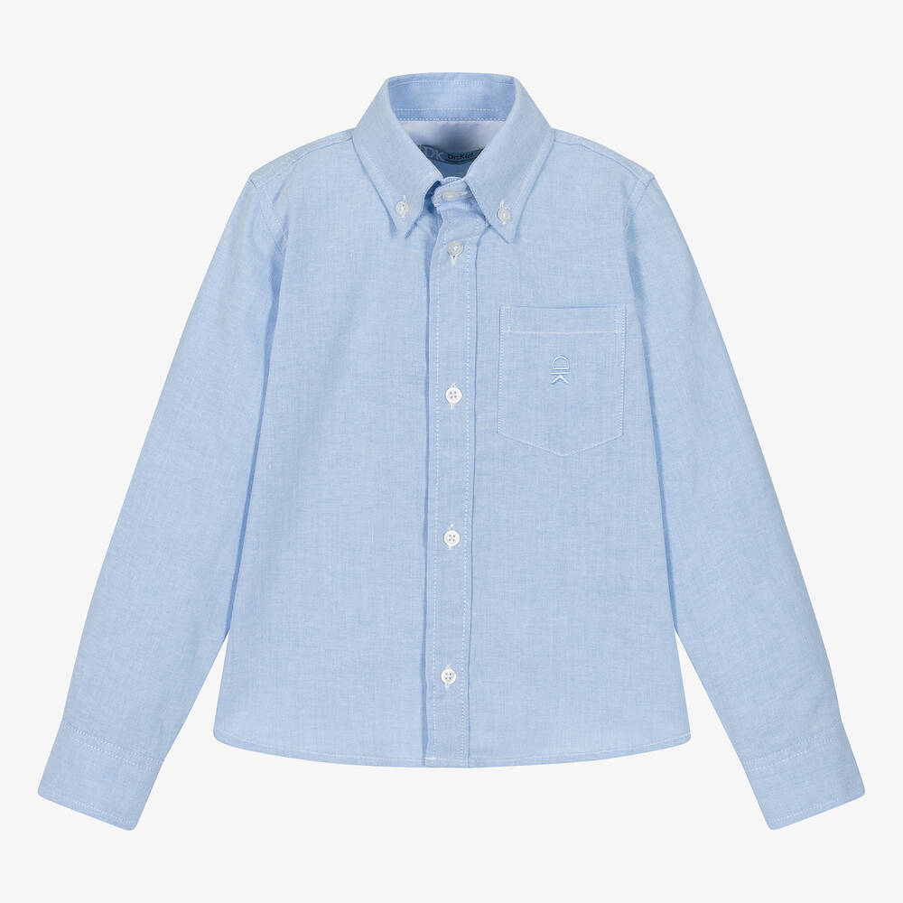 Dr. Kid - Boys Light Blue Cotton Shirt  | Childrensalon