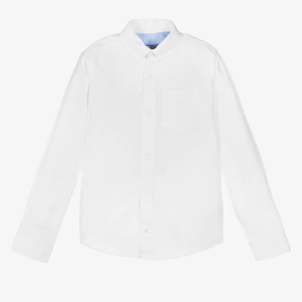 Dr. Kid - Boys White Cotton Shirt | Childrensalon