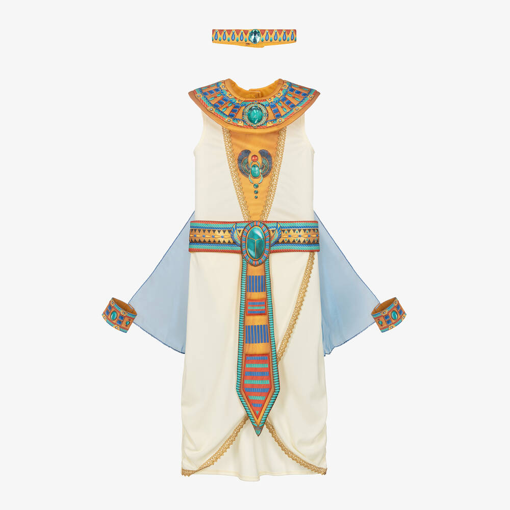Dress Up by Design - زي تنكري المصري القديم لون عاجي وأزرق للبنات | Childrensalon