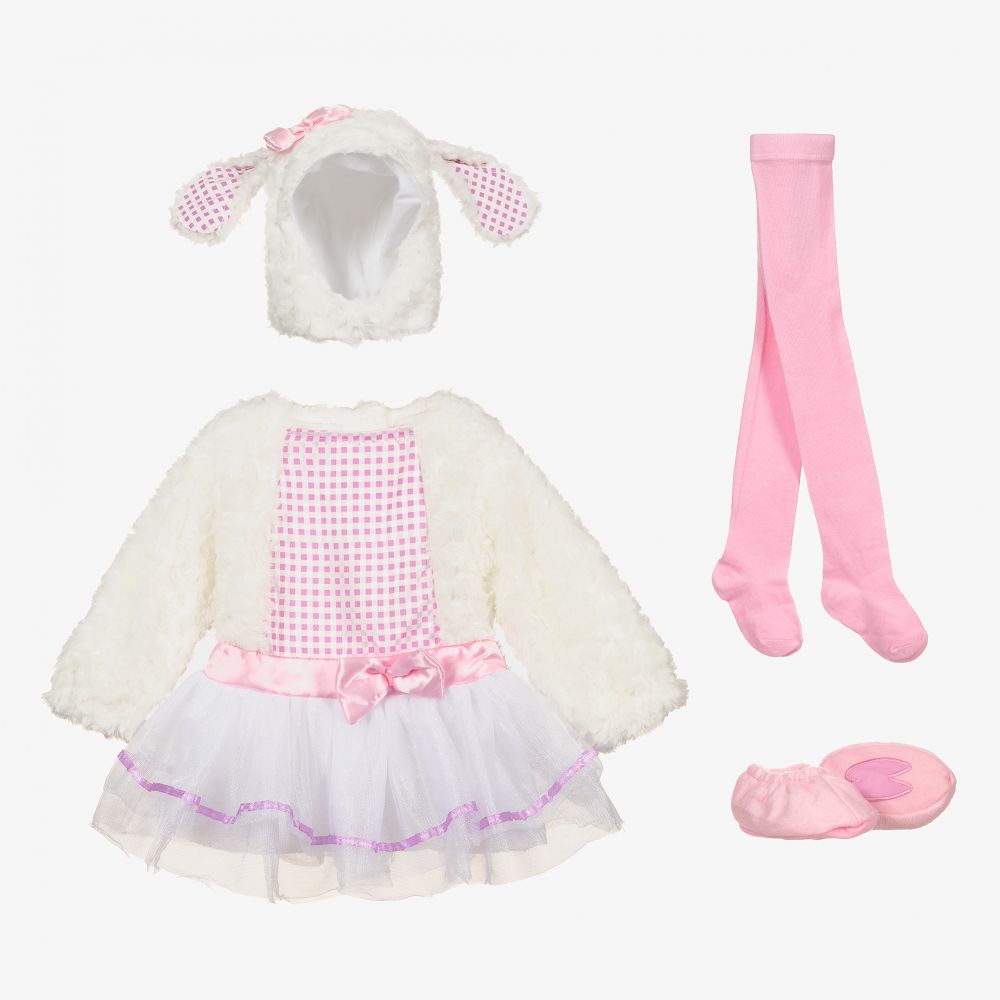 Dress Up by Design - زي الحمل الصغير فرو صناعي لون أبيض | Childrensalon
