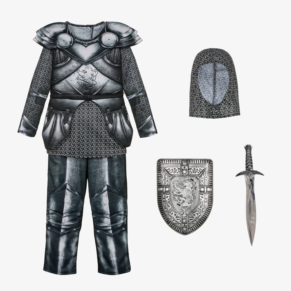 Dress Up By Design Silver Knight Dressing-up Costume In Grey