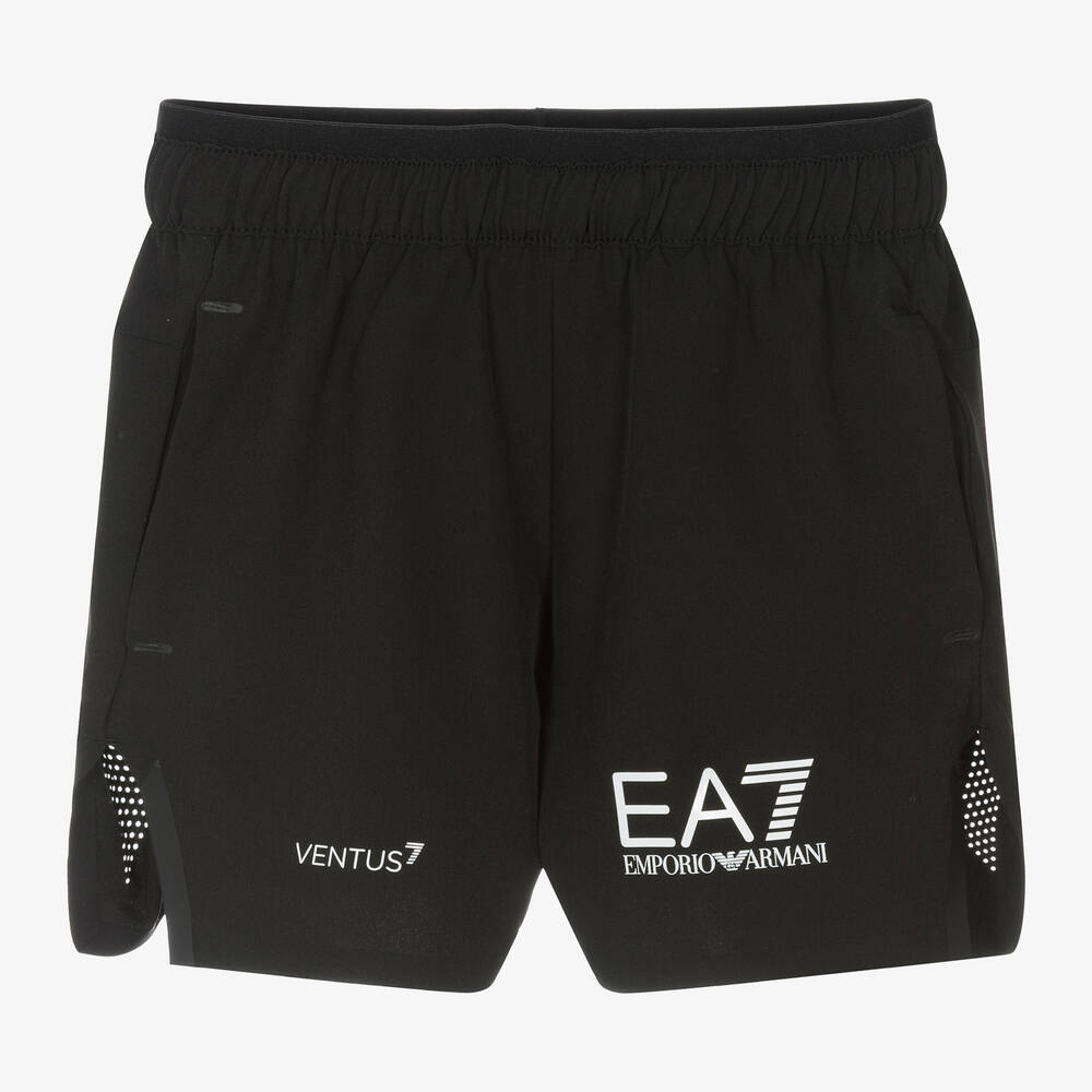 Ea7 Kids'  Emporio Armani Boys Black Ventus7 Sports Shorts