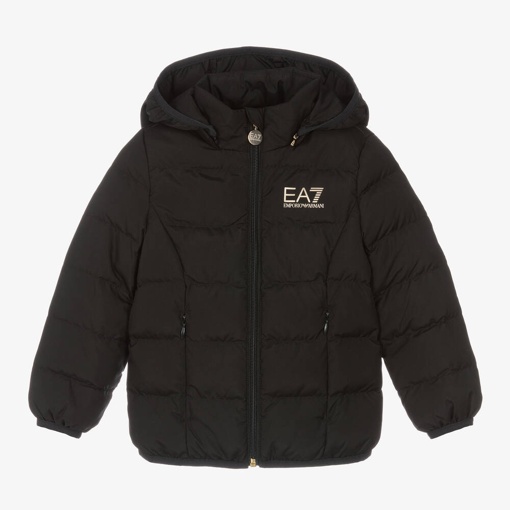 Emporio Armani Black Zip Down Jacket