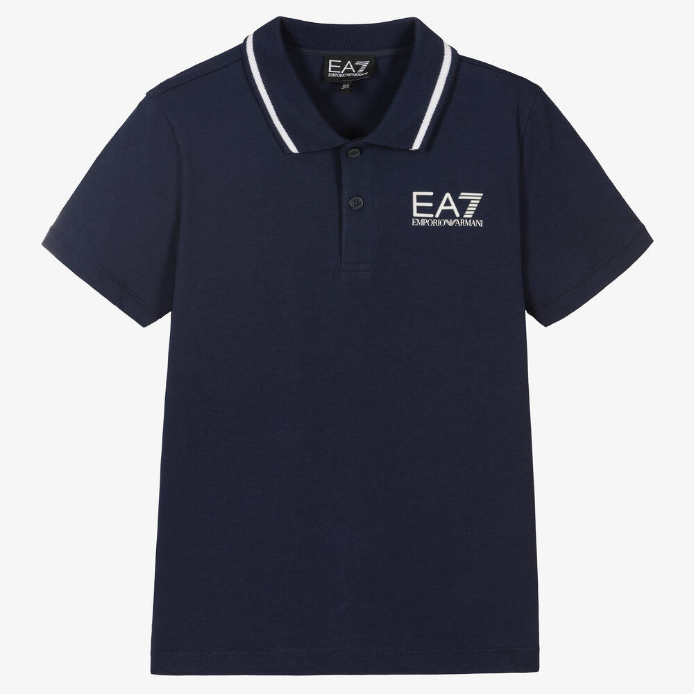 EA7 Emporio Armani - Blaues Teen Poloshirt (J) | Childrensalon