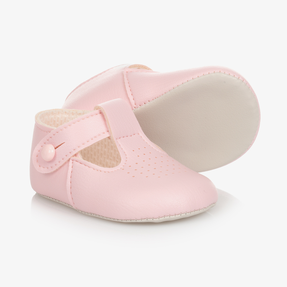 Early Days - Girls Pink Pre-Walker Shoes | Childrensalon