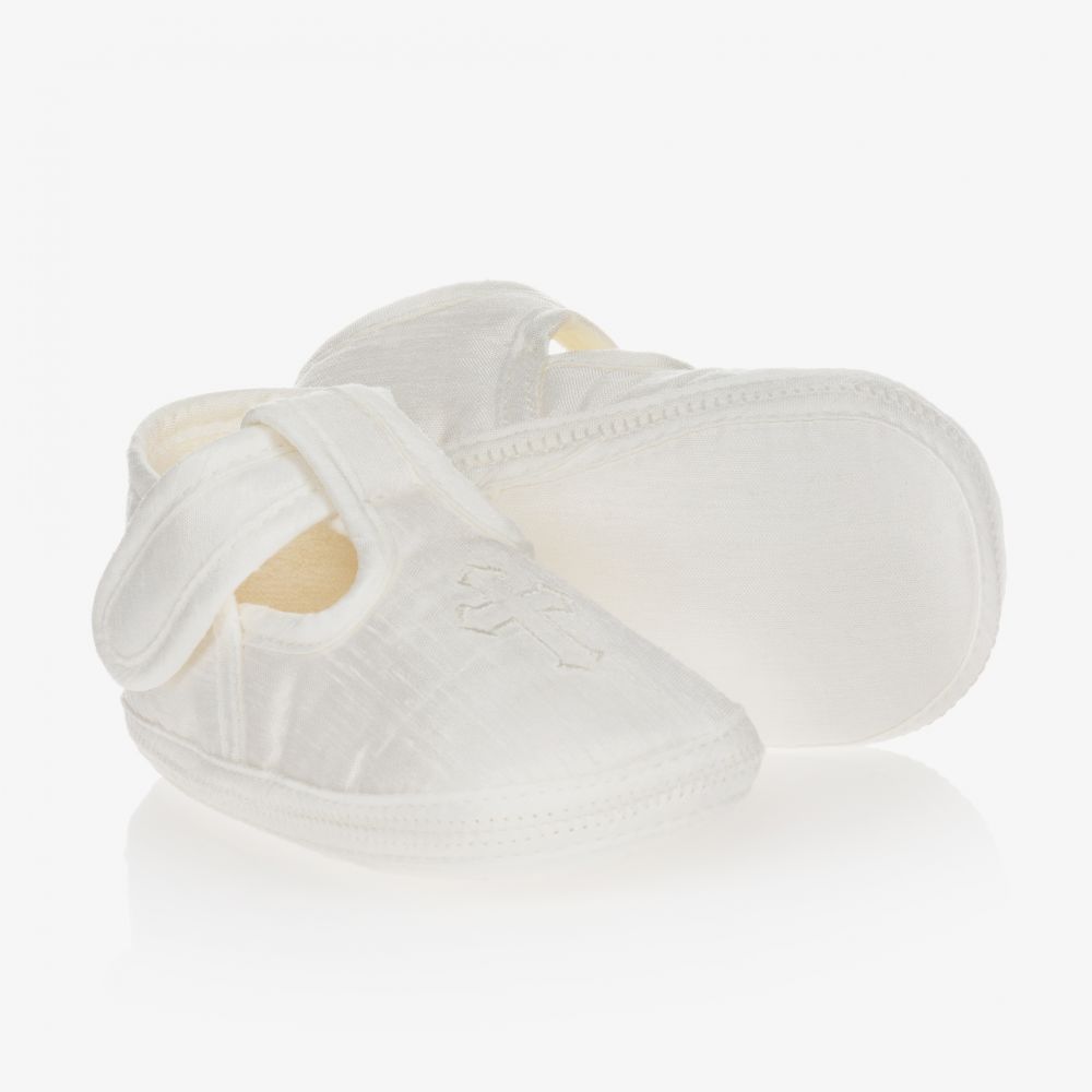 Early Days Baypods - Кремовые шелковые туфли для малышей | Childrensalon