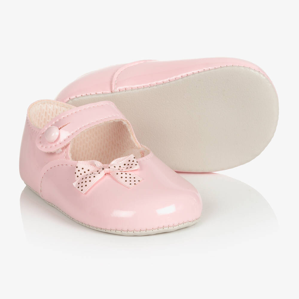 Early Days Babies' Girls Pink Patent Pre-walker Shoes