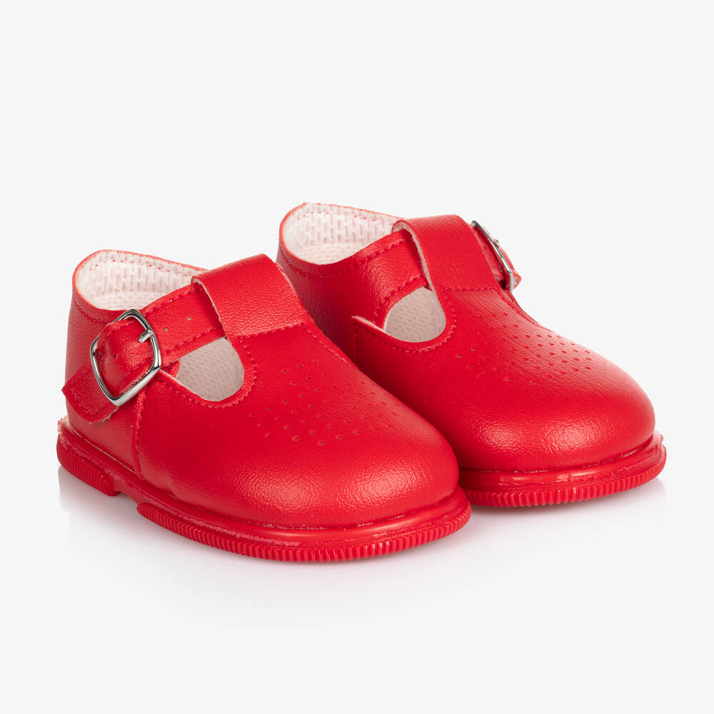 Early Days Red First Walker Shoes