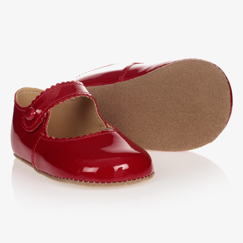 Early Days - حذاء جلد لون أحمر لمرحلة ما قبل المشي | Childrensalon