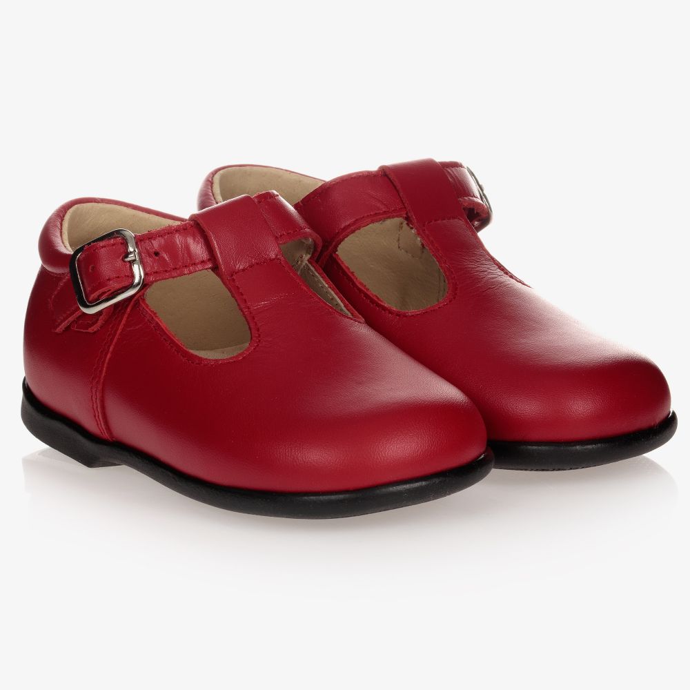 Early Days - Chaussures rouges en cuir | Childrensalon